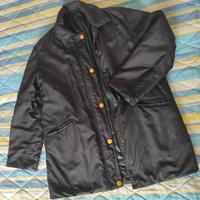 Giubbotto donna nero cerniera e bottoni