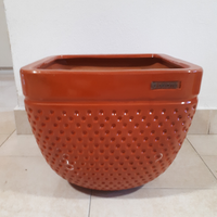 Portavaso ceramica decorativo marca Deroma 35x35cm