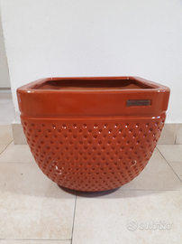 Portavaso ceramica decorativo marca Deroma 35x35cm