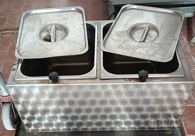 SCOGLI CIOCCOLATA IN ACCIAIO - 2 VASCHE