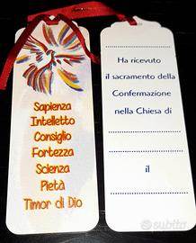 Confezione da 16 segnalibri in legno Santa Cresima
