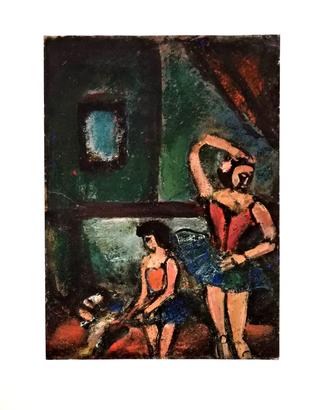 Litografia "Dancer with a White Dog"