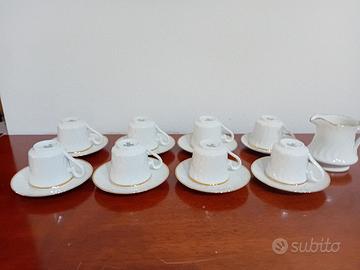 Caraffa e tazzine caffè porcellana