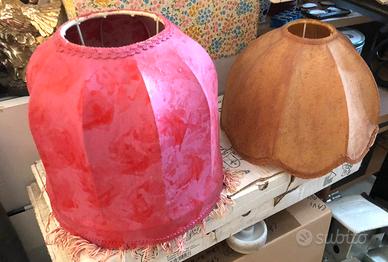 2 Paralumi Vintage+Abat jour vintage ferrosmalto