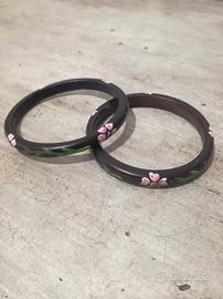 Due bracciali thailandesi in legno Rigidi