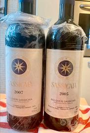 2 Bottiglie Sassicaia 2005 2007