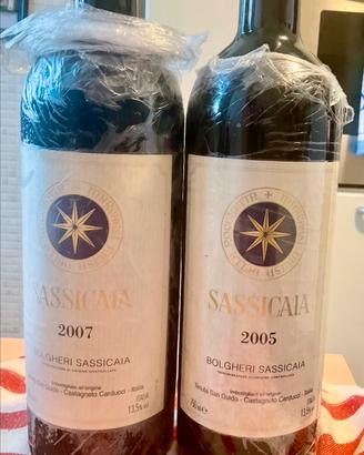 2 Bottiglie Sassicaia 2005 2007