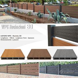 Recinzione wpc effetto legno steccato staccionata