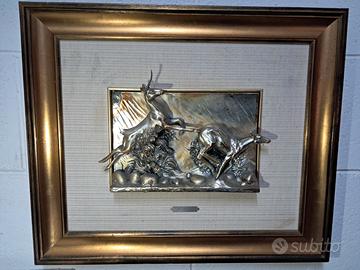 Quadro in argento di Ottaviani "Il Salto"  vintage