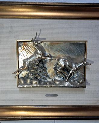 Quadro in argento di Ottaviani "Il Salto"  vintage