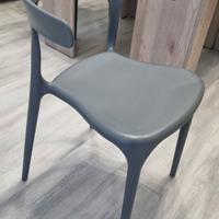 Set 4 sedie grigio elefante 