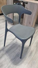 Set 4 sedie grigio elefante 