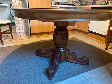 Tavolo tondo  allungabile in legno