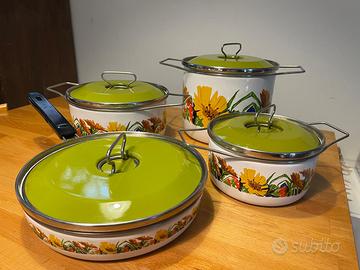 vintage anni 70 - pentole smaltate SILTAL