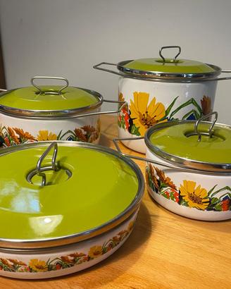 vintage anni 70 - pentole smaltate SILTAL