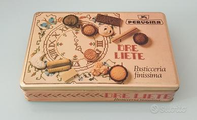 Scatola Latta Perugina Biscotti Ore Liete Anni 70