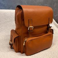 zaino in pelle naturale, nuovo