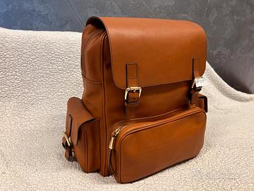 zaino in pelle naturale, nuovo