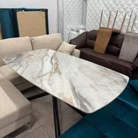 Tavolo linus effetto marmo nuovo 160x90