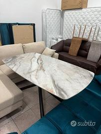 Tavolo linus effetto marmo nuovo 160x90