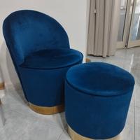  set poltrona con pouf contenitore 