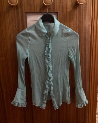 Camicia con ruches manica lunga