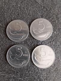 5 Lire Delfino 1952-1953-1954-1955