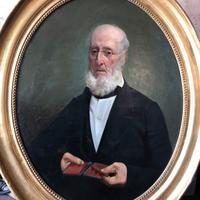 Antico dipinto olio su tela