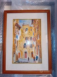 Quadro Rodolfo Marma "Piazza Peruzzi", Firenze