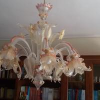 Lampadario di Murano Rosa da soggiorno