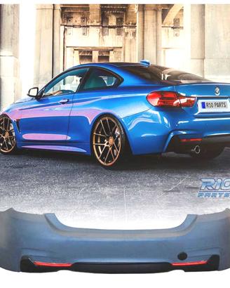 PARAURTI POSTERIORE BMW F32 F33 LOOK M DOPPIA USCI