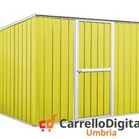 Casetta box giardino Acciaio 260x185 85kg giallo