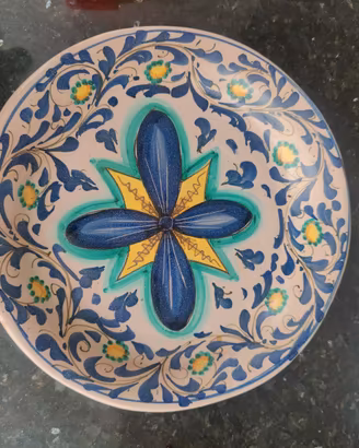 Grande Piatto Ceramica Siciliana Artigianato 41 cm