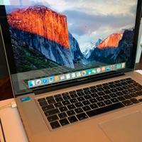 MacBook Pro 15” potenziato 500GB SSD + 8 GB RAM