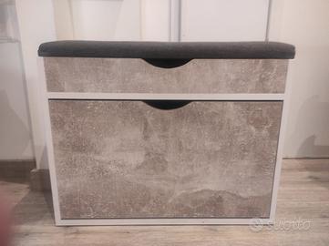 Contenitore scarpiera con seduta