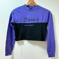 Maglietta crop bicolore