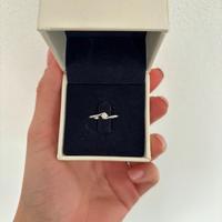 Anello oro bianco 18k con diamante