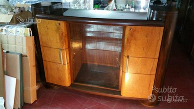 Credenza Buffet Bar Art Déco anni '30 in radica