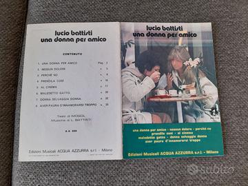 SPARTITO LUCIO BATTISTI UNA DONNA PER AMICO
