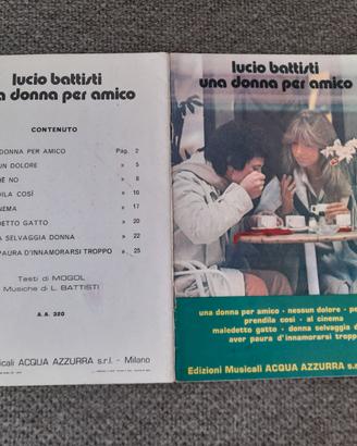 SPARTITO LUCIO BATTISTI UNA DONNA PER AMICO