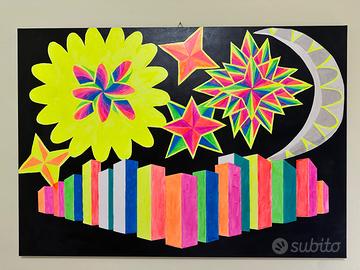 “La città”  Quadro originale acrilico su tela 70×1