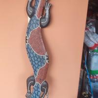 decorazione in legno dipinta etnico 