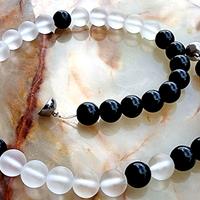 Collana in vetro "Luna e Notte" - 50 cm