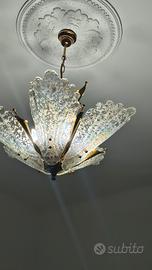 lampadario vetro murano anni 50/70 di nonna