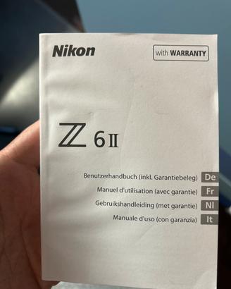 Manuale d’uso Nikon Z6 II