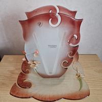 Vaso e piatto in vetro Murano