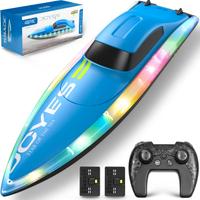 Barca RC con luce LED, 50+ minuti, auto diritto re