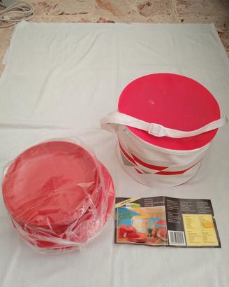 Set picnic per 6 persone rosso Giostyle 