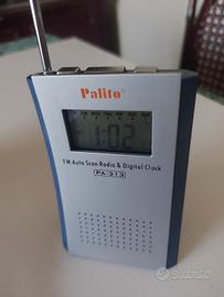 Radio tascabile Palito PA-313 FM con sveglia nuova