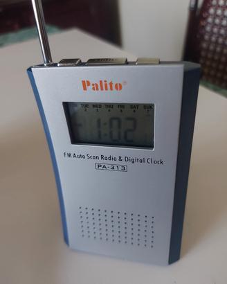 Radio tascabile Palito PA-313 FM con sveglia nuova
